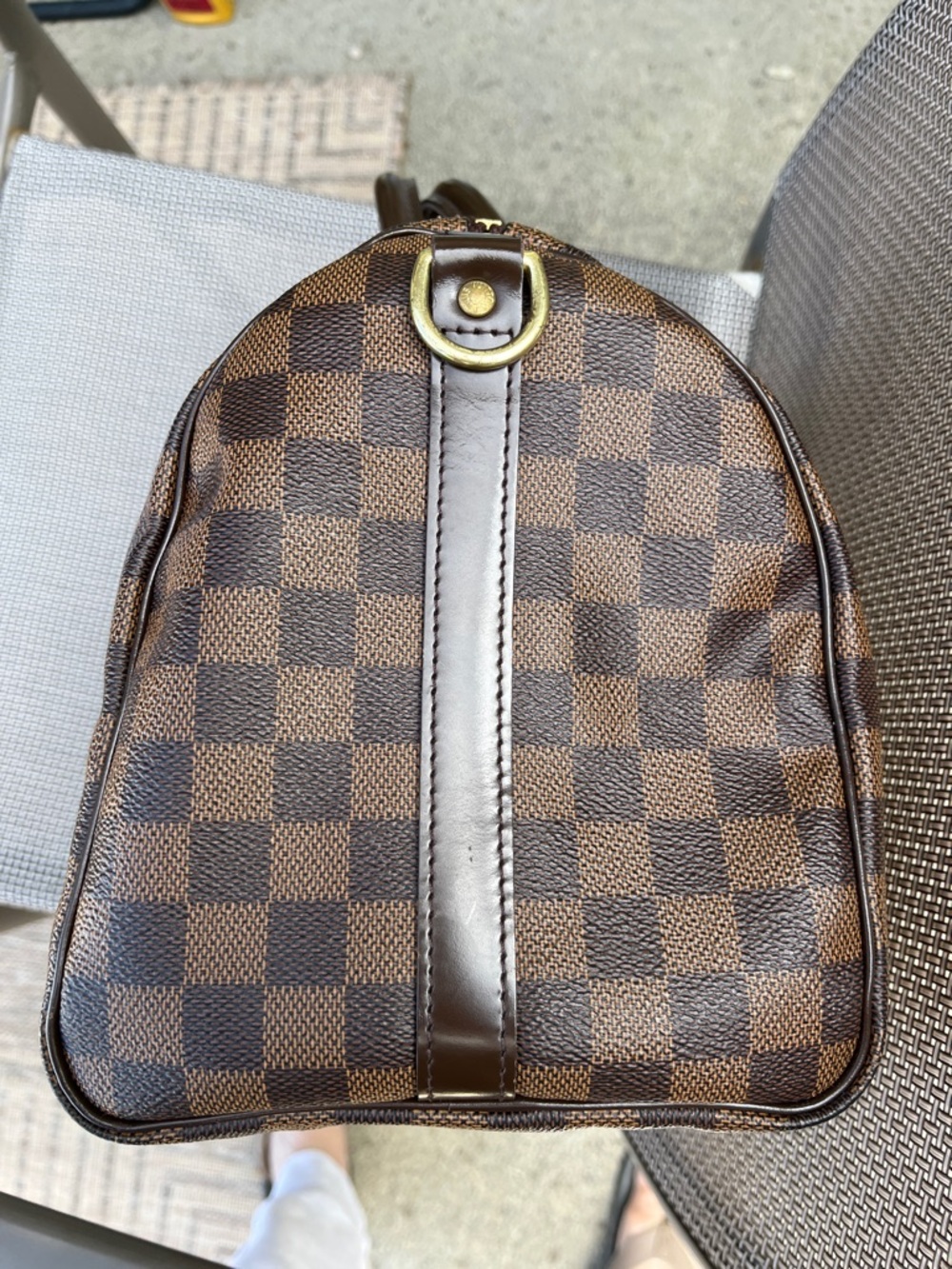 Louis Vuitton Damier Ebene Speedy Bag Dark Brown Check 30 CM  Crossbody - Picture 11 of 16